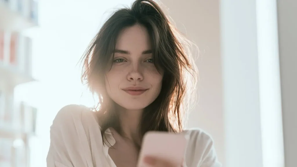 Woman receiving instant AI skin care guidance at home — from concern to clarity in one scan