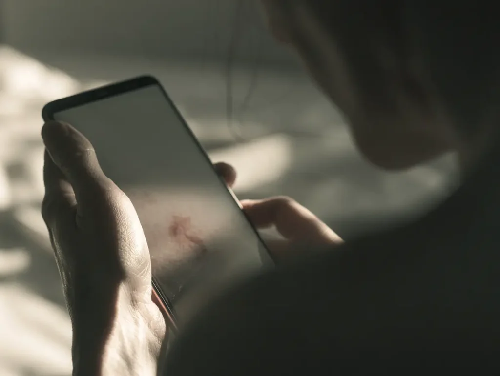 A clear, close-up skin photo on a phone screen, showing the image quality that gives AI skin analysis a reliable result